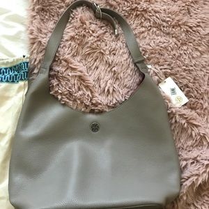 Tory Burch Perry Hobo in French Gray